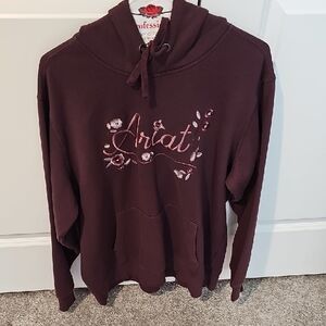 Ariat Women's Dark Maroon Embroidered Hoodie